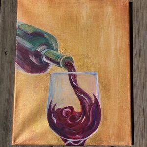 Acrylic wine painting